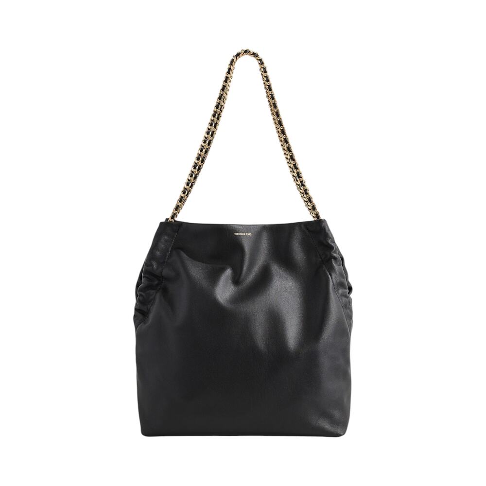 VERONICA BEARD Leather Slouch Bag in Black